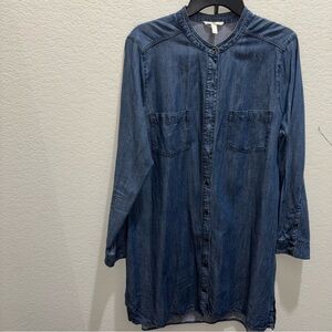 Eileen Fisher Blue Denim Shirt Dress